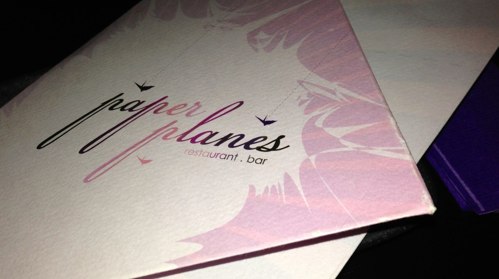 PaperPlanes Menu Bondi Beach