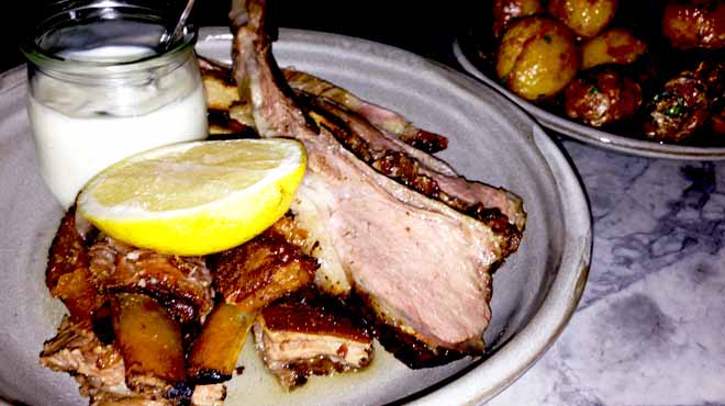 Slow Cooked Lamb with Garlic Yoghurt