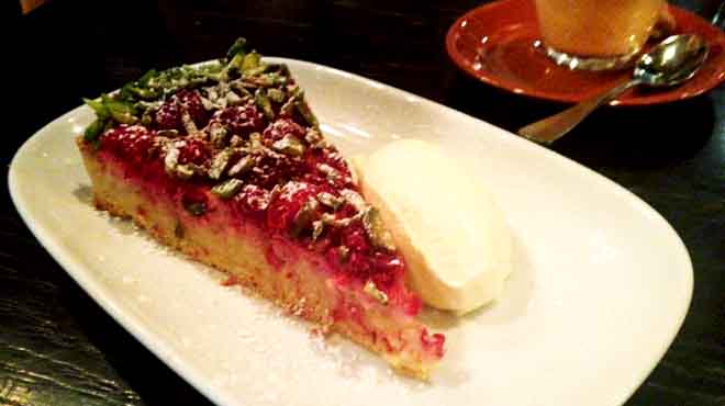 Raspberry and Pistachio Tart