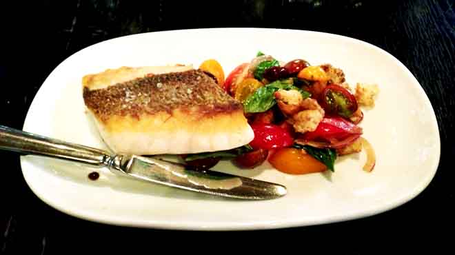 Snapper with Tomato Panzanella