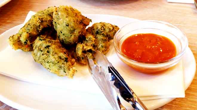 Salt-Cod Frites with Capsicum Sauce