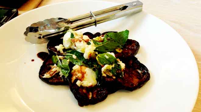 Aubergine, Mozzarella & Mint