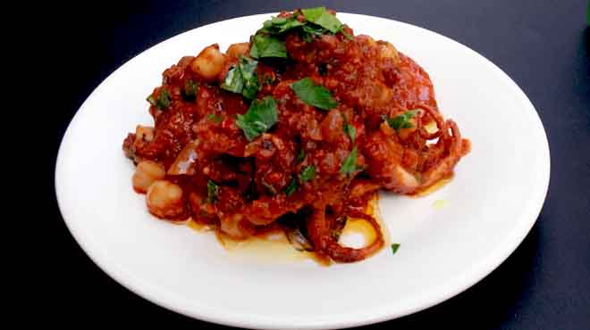 Braised Octopus, Chorizo & Chickpeas