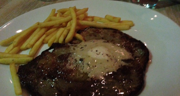 Minute Steak with Red Wine Butter