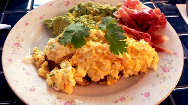 Reuben Hills Scrambled with Jamon & Avocado