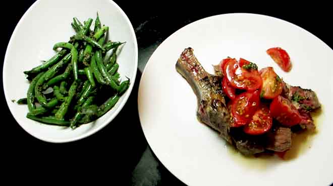 Tagliata for Two with Beans