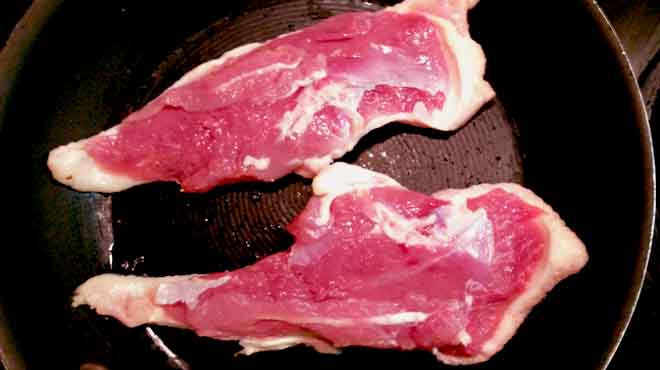 Duck Breast Skin Side Down