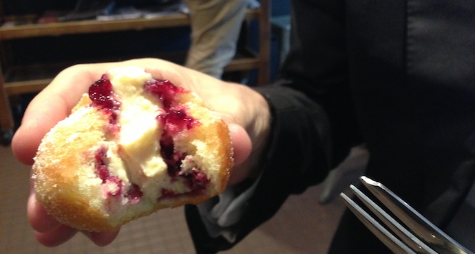 Jam and Custard Donut