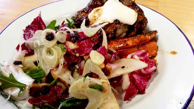 Zataar Chicken with Pear, Radicchio & Walnut