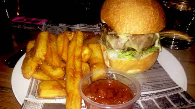 The Rook Wagyu Burger with Truffle Fries