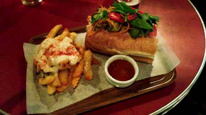 Bandito Roll with Roast Pork, Chicken Parfait , Serrano Ham, Chilli & Pickled Vegetable