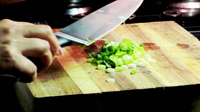 Finely chop shallots and garlic